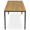 Moderní jídelní stůl Autronic Stůl jídelní, 120x70 MDF deska, dýha divoký dub, kovové nohy, černý lak (AT-631 OAK) (4)