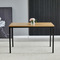 Moderní jídelní stůl Autronic Stůl jídelní, 120x70 MDF deska, dýha divoký dub, kovové nohy, černý lak (AT-631 OAK) (8)