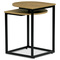 Odkládací stolek Autronic Stůl odkládací, MDF deska s dekorem divoký dub, černý kov. (CT-609 OAK) (5)