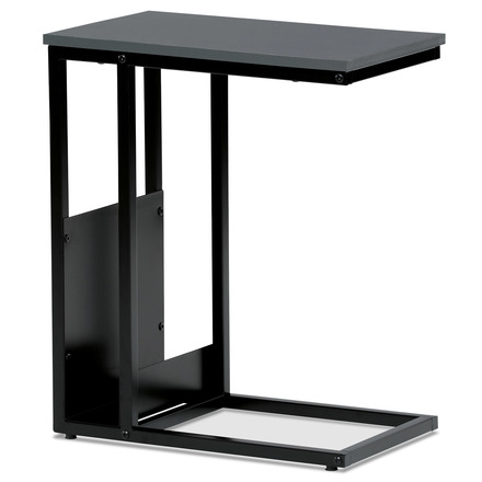 Odkládací stolek Autronic Stůl odkládací, šedá MDF deska, černý kov. (CT-607 GREY)