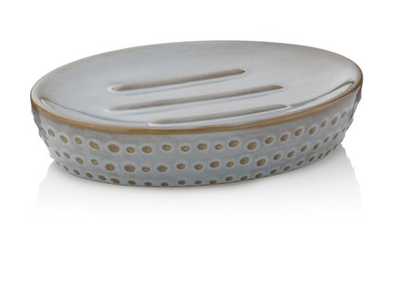 Miska na mýdlo Kela KL-23600 Dots keramika šedohnědá