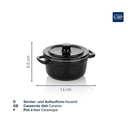 Servírovací a zapékací miska Kela KL-15290 Malin keramická světle šedá s poklicí 8,0 cm,10,0 cm (2)