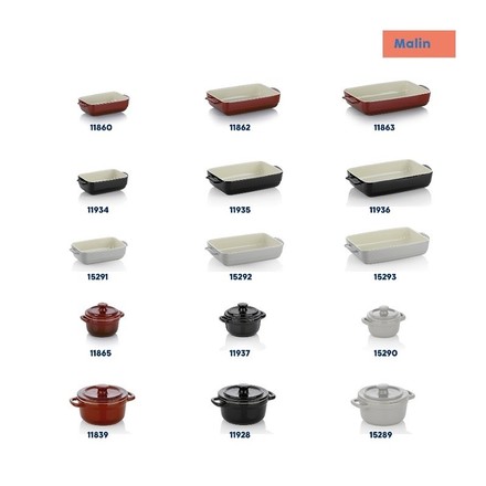 Servírovací a zapékací miska Kela KL-15290 Malin keramická světle šedá s poklicí 8,0 cm,10,0 cm (5)