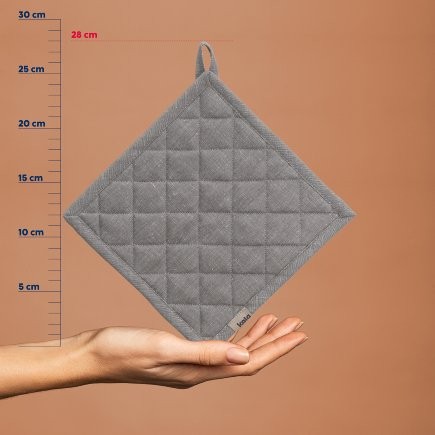 Podložka pod hrnec Kela KL-12804 Puro 55% bavlna/45% len šedý 20,0x20,0cm (3)