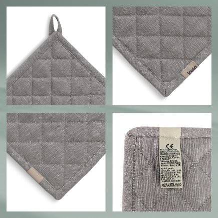 Podložka pod hrnec Kela KL-12804 Puro 55% bavlna/45% len šedý 20,0x20,0cm (4)