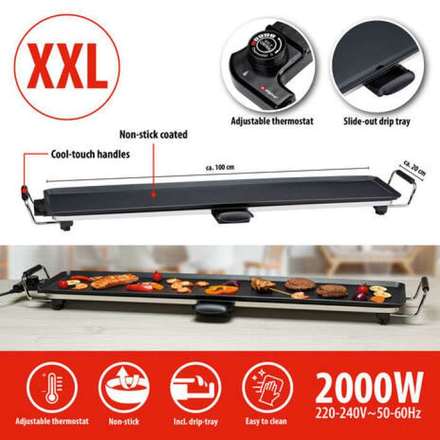 Stolní gril Kinzo ED-223161 teppanyaki 100x20 cm, 2000 W (3)