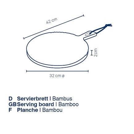 Servírovací prkénko Kela KL-12435 Cosma bambus světle hnědá 42.02.0cm 32.0cm (3)