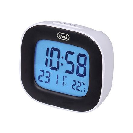 Budík s teploměrem Trevi SLD 3875 WH