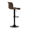 Barová židle Autronic Židle barová, hnědá látka v imitaci broušené kůže, černá podnož, výškově stavitelná (AUB-806 BR3) (9)