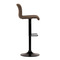 Barová židle Autronic Židle barová, hnědá látka v imitaci broušené kůže, černá podnož, výškově stavitelná (AUB-806 BR3) (10)