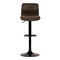 Barová židle Autronic Židle barová, hnědá látka v imitaci broušené kůže, černá podnož, výškově stavitelná (AUB-806 BR3) (1)