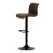 Barová židle Autronic Židle barová, hnědá látka v imitaci broušené kůže, černá podnož, výškově stavitelná (AUB-806 BR3) (3)