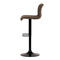 Barová židle Autronic Židle barová, hnědá látka v imitaci broušené kůže, černá podnož, výškově stavitelná (AUB-806 BR3) (4)