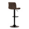 Barová židle Autronic Židle barová, hnědá látka v imitaci broušené kůže, černá podnož, výškově stavitelná (AUB-806 BR3) (8)