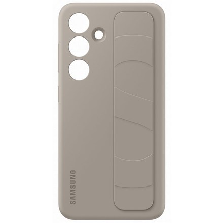 Kryt na mobil Samsung Silicone Grip s poutkem na Galaxy S24 - béžový