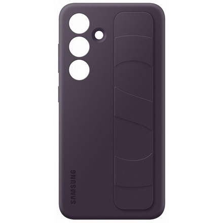 Kryt na mobil Samsung Silicone Grip s poutkem na Galaxy S24 - fialový