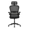 Kancelářská židle Autronic Židle kancelářská, černý mesh, černý plast, nastavitelný podhlavník, bederní opěrka (KA-E530 BK) (1)