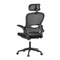 Kancelářská židle Autronic Židle kancelářská, černý mesh, černý plast, nastavitelný podhlavník, bederní opěrka (KA-E530 BK) (6)