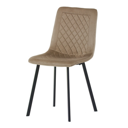 Moderní jídelní židle Autronic Židle jídelní, cappuccino samet, kov černý mat (DCL-973 CAP4)