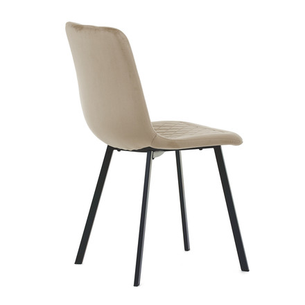 Moderní jídelní židle Autronic Židle jídelní, cappuccino samet, kov černý mat (DCL-973 CAP4) (10)