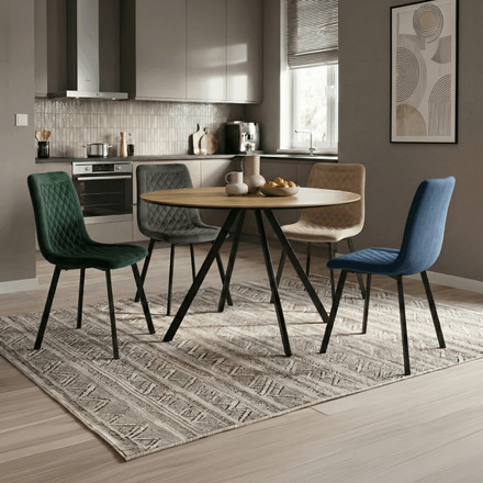 Moderní jídelní židle Autronic Židle jídelní, cappuccino samet, kov černý mat (DCL-973 CAP4) (1)