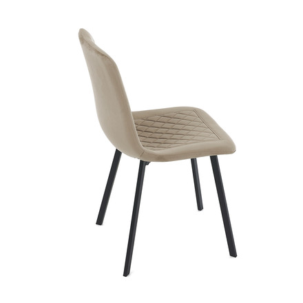 Moderní jídelní židle Autronic Židle jídelní, cappuccino samet, kov černý mat (DCL-973 CAP4) (22)