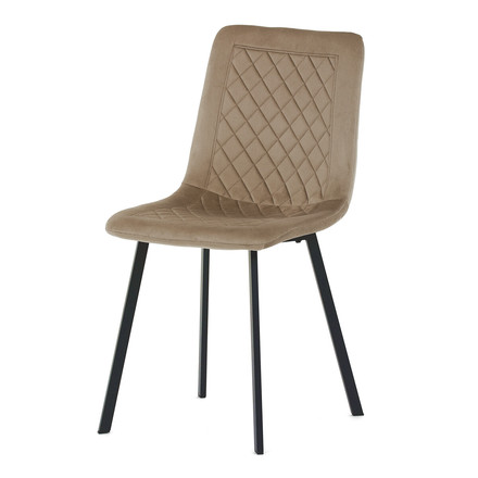 Moderní jídelní židle Autronic Židle jídelní, cappuccino samet, kov černý mat (DCL-973 CAP4) (3)