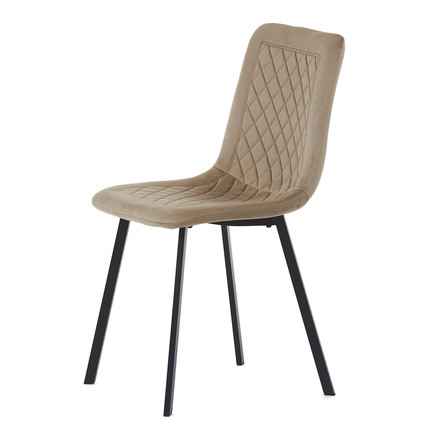 Moderní jídelní židle Autronic Židle jídelní, cappuccino samet, kov černý mat (DCL-973 CAP4) (4)