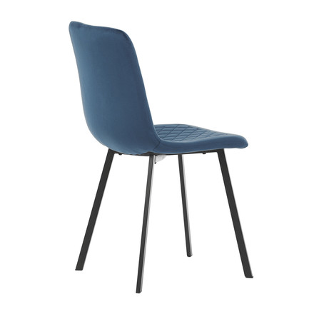 Moderní jídelní židle Autronic Židle jídelní, modrý samet, kov černý mat (DCL-973 BLUE4) (10)