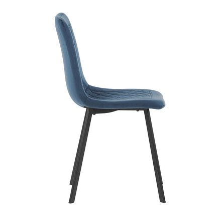 Moderní jídelní židle Autronic Židle jídelní, modrý samet, kov černý mat (DCL-973 BLUE4) (11)