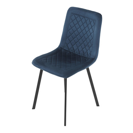 Moderní jídelní židle Autronic Židle jídelní, modrý samet, kov černý mat (DCL-973 BLUE4) (15)