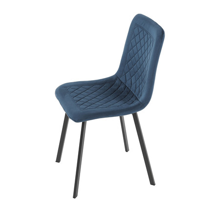 Moderní jídelní židle Autronic Židle jídelní, modrý samet, kov černý mat (DCL-973 BLUE4) (16)