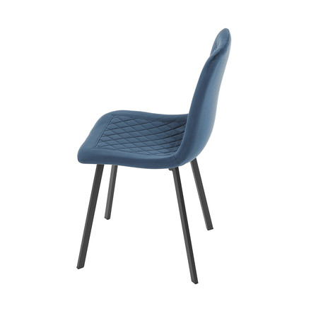 Moderní jídelní židle Autronic Židle jídelní, modrý samet, kov černý mat (DCL-973 BLUE4) (17)