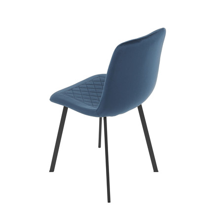Moderní jídelní židle Autronic Židle jídelní, modrý samet, kov černý mat (DCL-973 BLUE4) (18)