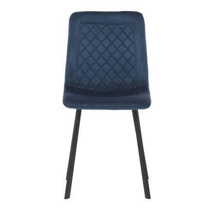 Moderní jídelní židle Autronic Židle jídelní, modrý samet, kov černý mat (DCL-973 BLUE4) (2)