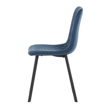 Moderní jídelní židle Autronic Židle jídelní, modrý samet, kov černý mat (DCL-973 BLUE4) (5)