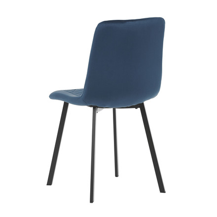 Moderní jídelní židle Autronic Židle jídelní, modrý samet, kov černý mat (DCL-973 BLUE4) (7)