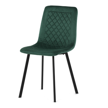 Moderní jídelní židle Autronic Židle jídelní, zelený samet, kov černý mat (DCL-973 GRN4)