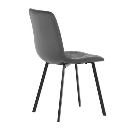 Moderní jídelní židle Autronic Židle jídelní, šedý samet, kov černý mat (DCL-973 GREY4) (9)