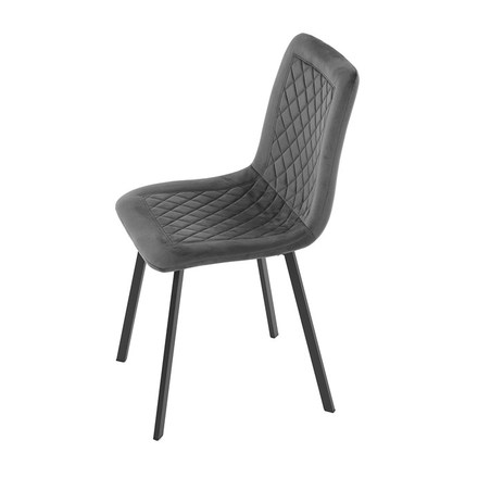 Moderní jídelní židle Autronic Židle jídelní, šedý samet, kov černý mat (DCL-973 GREY4) (15)