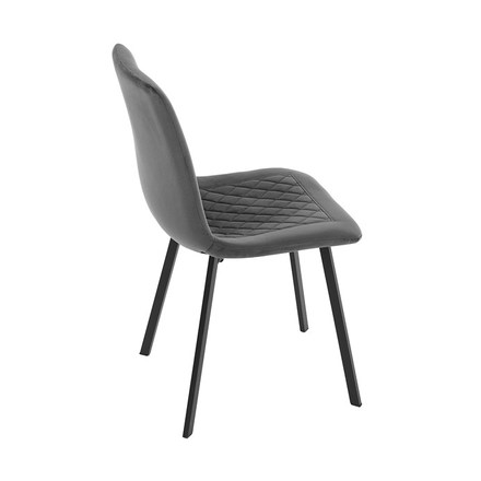 Moderní jídelní židle Autronic Židle jídelní, šedý samet, kov černý mat (DCL-973 GREY4) (21)