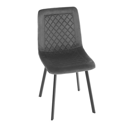 Moderní jídelní židle Autronic Židle jídelní, šedý samet, kov černý mat (DCL-973 GREY4) (24)