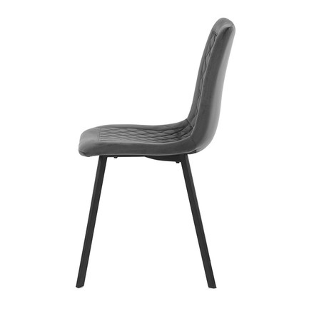 Moderní jídelní židle Autronic Židle jídelní, šedý samet, kov černý mat (DCL-973 GREY4) (4)