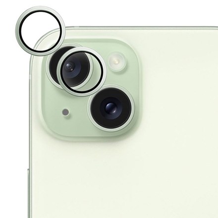 Tvrzené sklo Epico Aluminium Lens Protector na Apple iPhone 15/ 15 Plus - zelené