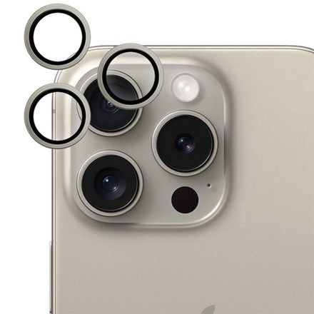 Tvrzené sklo Epico Aluminium Lens Protector na Apple iPhone 15 Pro/ 15 Pro Max - zlaté
