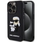Kryt na mobil Karl Lagerfeld 3D Rubber Karl and Choupette na Apple iPhone 15 Pro - černý (1)