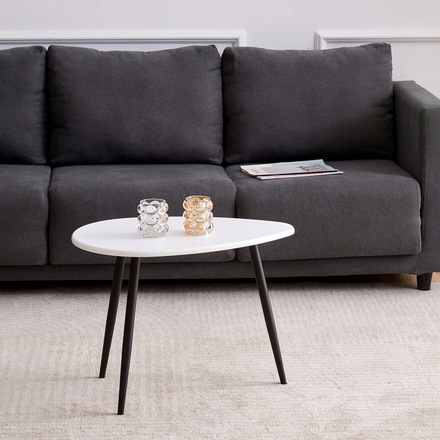 Konferenční stůl Autronic Konferenční stůl, MDF deska, bilý matt, černý kov (AF-3011 WT) (7)