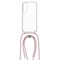Kryt na mobil Fixed Pure Neck s růžovou šňůrkou na krk na Samsung Galaxy S24 - průhledný (1)