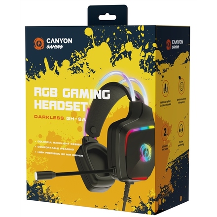 Sluchátka s mikrofonem Canyon GH-9A herní headset Darkless (13)