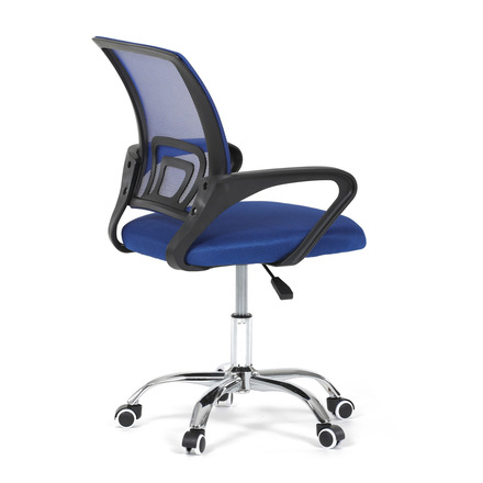 Kancelářská židle Autronic potah modrá látka MESH a síťovina MESH, výškově nastavitelná, kovový chromovaný kříž (KA-L103 BLUE) (9)